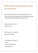 RNSG 1538 Final Review Questions With Correct Answers