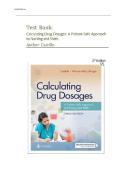 TEST BANK FOR Calculating Drug Dosages&colon; A Patient-Safe Approach to Nursing and Math Third Edition by Sandra Luz Martinez de Castillo &comma; Maryanne Werner-McCullough&period;ISBN&colon;978-1719649780 COMPLETE GUIDE ALL CHAPTERS COVERED 100&percnt; VERIFIED A&plus; GRADE ASSURED&excl;&excl;&excl;&excl;&excl;