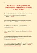 ACC 3510 Exam 1  EXAM QUESTIONS AND &NewLine;CORRECT VERIFIED ANSWERS&sol; ALREADY GRADED &NewLine;A&plus; &lpar;MOST RECENT&excl;&excl;&rpar; 
