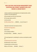 WGU C432 WGU HEALTHCARE MANAGEMENT EXAM &NewLine;QUESTIONS AND CORRECT ANSWERS 2026 &sol;2027 &NewLine;GRADED A&plus;&vert;BRAND NEW&excl;&excl;&excl; 