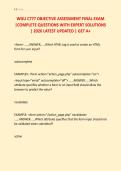 WGU C777 OBJECTIVE ASSESSMENT FINAL EXAM &NewLine;&vert;COMPLETE QUESTIONS WITH EXPERT SOLUTIONS &NewLine;&vert; 2026 LATEST UPDATED &vert; GET A&plus;