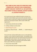 WGU D488 OA FINAL EXAM TEST BANK&sol;WGU D488 &NewLine;CYBERSECURITY ARCHITECTURE & ENGINEERING &NewLine;NEWEST 2026&sol;2027 COMPLETE ALL 430 QUESTIONS &NewLine;AND CORRECT DETAILED ANSWERS &vert;ALREADY GRADED &NewLine;A&plus;&vert;&vert;ALREADY GRADED A&plus;