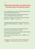 NURS 661 Maryville EXAM 2 Latest 2026 Questions &NewLine;and Answers &lpar;2026 &sol; 2027&rpar; &lpar;Verified Answers&rpar;