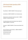 OCN Study Guide Questions With Correct Answers