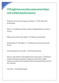 NYS eight hour security course review Exam with verified detailed answers
