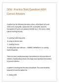 OCN - Practice Tests Questions With Correct Answers