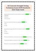 ACI Concrete Strength Testing&NewLine;Technician Exam ASTM Standards&NewLine;2026 Study Guide
