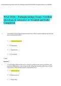 WGU D236 &ndash; Pathophysiology Exam &vert; Verified &NewLine;Questions & Answers &vert; A&plus; Graded and Fully &NewLine;Completed 