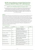 NR 509 Advanced Physical Assessment Final Exam 2026-2027 QUESTIONS AND ANSWERS ALREADY&NewLine;GRADED A&plus;&period; 100&percnt; Verified Solutions &vert; Updated Per Latest Guidelines &vert; Graded A&plus;