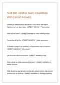 NUR 160-Hondros Exam 1 Questions With Correct Answers 