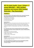 NR 324 Adult Health I Exam 2 Weeks 4-7 Actual 2026&sol;2027 &ndash; 100&percnt; Verified &vert; Questions and Answers With Detailed Rationales &ndash; Pass Guaranteed &ndash; &NewLine;GRADED A&plus;&NewLine;