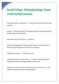 South College - Pathophysiology - Exam 4 with verified answers