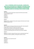 FAC-C CERTIFICATION EXAM 2026 &vert; COMPLETE PRACTICE QUESTIONS & VERIFIED ANSWERS WITH DETAILED RATIONALES &vert; FEDERAL ACQUISITION CERTIFICATION IN CONTRACTING STUDY GUIDE