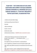 TCAR POST &ndash; TEST EXAM 2026 ACTUAL EXAM &NewLine;QUESTIONS AND CORRECT DETAILED ANSWERS &NewLine;&lpar;VERIFIED ANSWERS&rpar; ALL ANSWERED &lbrace;50 Q & A&rcub; &NewLine;ALREADY GRADED A&plus; &sol; TCAR POST FREQUENTLY &NewLine;TESTED QUESTIONS &vert; GUARANTEED PASS