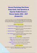 General Psychology Final Exam Study Guide &vert; Real Questions & Expertly 
