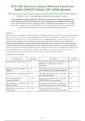 ISYE 6402 Time Series Analysis Midterm & Final Exams 2026-2027 QUESTIONS AND ANSWERS ALREADY&NewLine;GRADED A&plus;&period; 100&percnt; Verified Solutions &vert; Updated Per Latest Guidelines &vert; Graded A&plus;