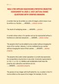 WGU C784 APPLIED HEALTHCARE STATISTICS OBJECTIVE &NewLine;ASSESSMENT &num;1 2026 &vert;&vert; 2027 &lpar;ACTUAL EXAM&rpar; &NewLine;QUESTIONS WITH VERIFIED ANSWERS 
