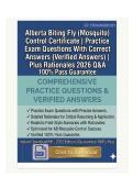 Alberta Biting Fly &lpar;Mosquito&rpar; Control Certificate Practice Exam &vert; 150&plus; NGN-Style Questions with Verified Answers & Detailed Rationales &vert; 2026 Q&A &vert; Instant PDF Download