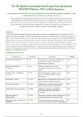 NR 302 Health Assessment Final Exam 2026-2027 QUESTIONS AND ANSWERS ALREADY GRADED A&plus;&period; 100&percnt;&NewLine;Verified Solutions &vert; Updated Per Latest Guidelines &vert; Graded A&plus;
