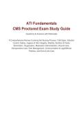 ATI Fundamentals CMS Proctored Exam Study Guide Questions & Answers&vert; Latest Update&vert; Guaranteed Pass