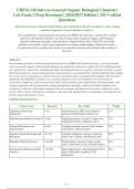 CHEM 120 Lab Exam 2 2026-2027 QUESTIONS AND ANSWERS ALREADY GRADED A&plus;&period; 100&percnt; Verified&NewLine;Solutions &vert; Updated Per Latest Guidelines &vert; Graded A&plus;