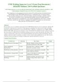CWB Welding Inspector Level 3 Exam 2026-2027 QUESTIONS AND ANSWERS ALREADY GRADED A&plus;&period; 100&percnt;&NewLine;Verified Solutions &vert; Updated Per Latest CSA W59 & W47&period;1 Standards &vert; Graded A&plus;