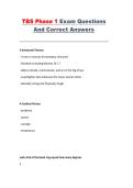 TBS Phase 1 Exam Questions and Correct Answers 2026
