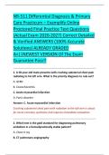 NR-511 Differential Diagnosis & Primary &NewLine;Care Practicum &ndash; Examplify Online &NewLine;Proctored Final Practice Text Questions &NewLine;&lpar;Actual Exam 2026-2027&rpar; Correct Detailed &NewLine;& Verified ANSWERS &lpar;100&percnt; Accurate &NewLine;Solutions&rpar; ALREADY GRADED &NewLine;A&plus;&vert;&vert;NEWEST VERSION Of The Ex