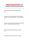 ERCOT System Operator Test Questions and Correct Answers 2026