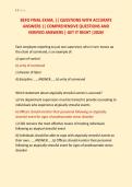 BEFO FINAL EXAM&comma; &vert;&vert; QUESTIONS WITH ACCURATE &NewLine;ANSWERS &vert;&vert; COMPREHENSIVE QUESTIONS AND &NewLine;VERIFIED ANSWERS &vert; GET IT RIGHT &vert;2026&excl; 