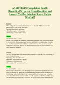 AAMI TESTS Compilation Bundle&NewLine;Biomedical Script A&plus; Exam Questions and&NewLine;Answers Verified Solutions Latest Update&NewLine;2026&sol;2027