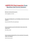 LADOTD PCC Plant Inspection Exam Questions and Correct Answers 2026