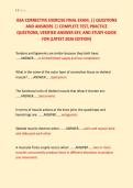 ISSA CORRECTIVE EXERCISE FINAL EXAM&comma; &vert;&vert; QUESTIONS &NewLine;AND ANSWERS &vert;&vert; COMPLETE TEST&comma; PRACTICE &NewLine;QUESTIONS&comma; VERIFIED ANSWER KEY&comma; AND STUDY GUIDE &NewLine;FOR &lpar;LATEST 2026 EDITION&rpar;