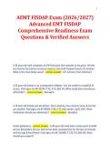 AEMT FISDAP Exam &lpar;2026&sol;2027&rpar;&NewLine;Advanced EMT FISDAP&NewLine;Comprehensive Readiness Exam&NewLine;Questions & Verified Answers