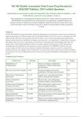 NR 302 Health Assessment Final Exam 2026-2027 QUESTIONS AND ANSWERS ALREADY GRADED A&plus;&period; 100&percnt;&NewLine;Verified Solutions &vert; Updated Per Latest Guidelines &vert; Graded A&plus;