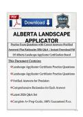 Alberta Landscape Applicator Certificate Practice Exam&colon; 250&plus; Questions with Verified Answers & Detailed Rationales &vert; Lakeland College 2026&sol;2027 Edition &vert; Instant PDF Download