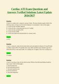 Cardiac ATI Exam Questions and&NewLine;Answers Verified Solutions Latest Update&NewLine;2026&sol;2027