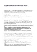 FireTeam Human Relations - Part 1 Questions with Comprehensive Rationales &lpar;2026&sol;2027&rpar;&NewLine;