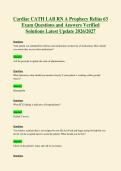 Cardiac CATH LAB RN A Prophecy Relias 63&NewLine;Exam Questions and Answers Verified&NewLine;Solutions Latest Update 2026&sol;2027
