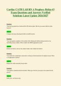 Cardiac CATH LAB RN A Prophecy Relias 63&NewLine;Exam Questions and Answers Verified&NewLine;Solutions Latest Update 2026&sol;2027