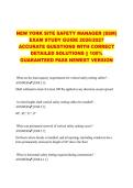 NEW YORK SITE SAFETY MANAGER &lpar;SSM&rpar; EXAM STUDY GUIDE 2026&sol;2027 ACCURATE QUESTIONS WITH CORRECT DETAILED SOLUTIONS &vert;&vert; 100&percnt; GUARANTEED PASS NEWEST VERSION&NewLine;