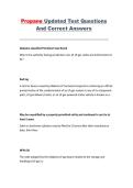 Propane Updated Test Questions and Correct Answers 2026