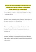 WGU C963  PRE ASSESSMENT AMERICAN POLITICS AND THE US CONSTITUTION &vert;COMPLETE QUESTIONS WITH 100&percnt; RATED EXPERT SOLUTIONS &vert;2026 LATEST UPDATED