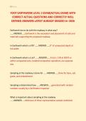 FDOT EARTHWORK LEVEL 1 EXAM&lpar;ACTUAL EXAM&rpar; WITH &NewLine;CORRECT ACTUAL QUESTIONS AND CORRECTLY WELL &NewLine;DEFINED ANSWERS LATEST ALREADY GRADED A&plus; 2026