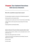 Propane Test Questions and Correct Answers 2026