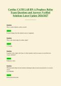 Cardiac CATH LAB RN A Prophecy Relias&NewLine;Exam Questions and Answers Verified&NewLine;Solutions Latest Update 2026&sol;2027