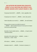 JMU NUTRITION 280 THEIMER FINAL EXAM WITH &NewLine;CORRECT ACTUAL QUESTIONS AND CORRECTLY WELL &NewLine;DEFINED ANSWERS LATEST ALREADY GRADED A&plus; 2026