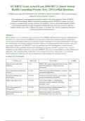 NCMHCE Exam 2026-2027 QUESTIONS AND ANSWERS ALREADY GRADED A&plus;&period; 100&percnt; Verified Solutions &vert;&NewLine;Updated Per Latest Guidelines &vert; Graded A&plus;