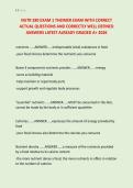 NUTR 280 EXAM 1 THEIMER EXAM WITH CORRECT &NewLine;ACTUAL QUESTIONS AND CORRECTLY WELL DEFINED &NewLine;ANSWERS LATEST ALREADY GRADED A&plus; 2026