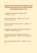FLORIDA PUMP OPS TEST EXAM WITH CORRECT ACTUAL &NewLine;QUESTIONS AND CORRECTLY WELL DEFINED ANSWERS &NewLine;LATEST ALREADY GRADED A&plus; 2026